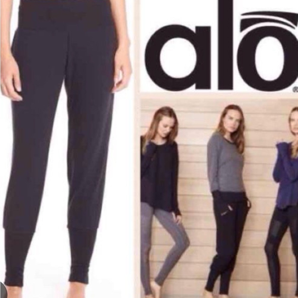 Alo Yoga Women's S Revive Pants Jogger Charcoal Gray Pull On Soft
